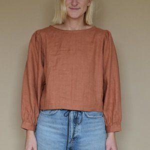 Shelter Gloria Top in Sunbake Linen xl NWOT